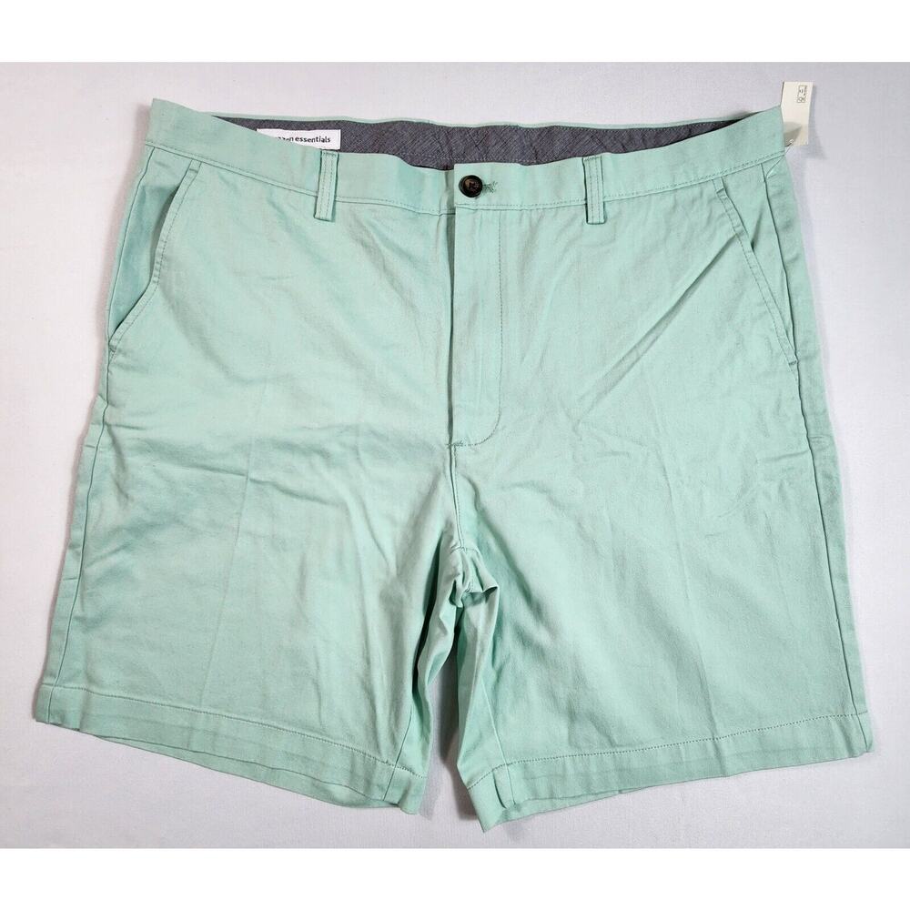 Classic Fit 9" Khaki Shorts Above Knee Mens Size 42 Aqua Green